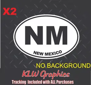 New Mexico Oval Black White Full Color Vinyl Decal Sticker State Car Diesel Truck Home NM USA West