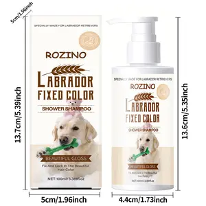 【Ten pack at a better price】ROZINO Labrador Fixed Color Shower Shampoo-93%Gentler Formula & 97% Longer Lasting Scent for EnhancedShine & Healthier Coat -300ml