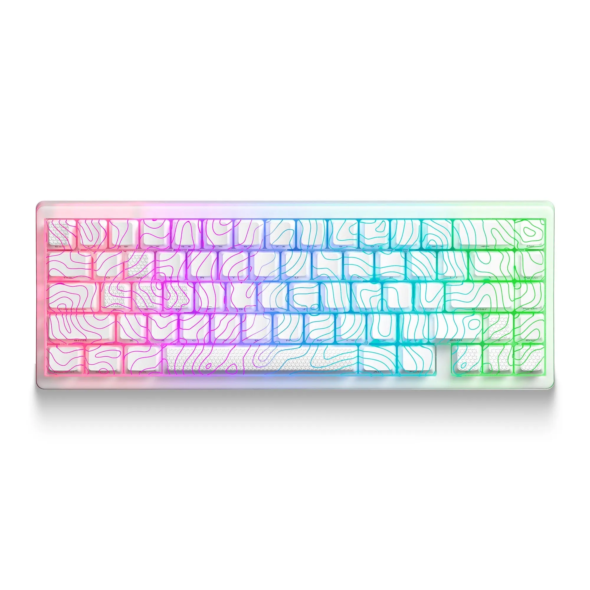 XVX M67 JadeStone VIA Tri-Mode Mechanical Keyboard with IMD-Tech Keycaps Stellar White