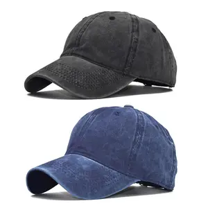 2 Pack Men Women Vintage Washed Denim Baseball Cap Adjustable Dad Hat Casual Outdoor Sun Hat