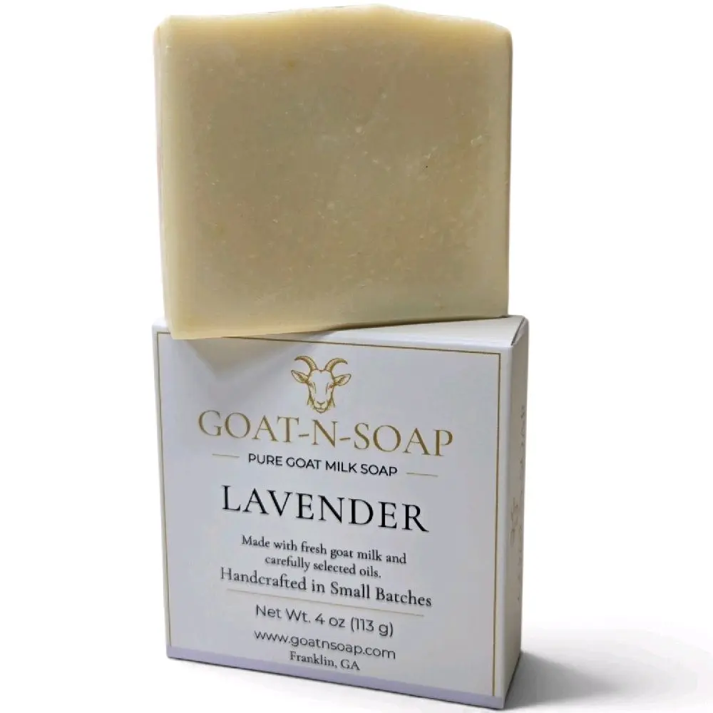 Lavender Pure Goat Milk Soap Bar  Natural Lavender Essential Oil, No Fragrance, No Dyes, Gentle for Sensitive Skin, Handmade Cold Process Soap, Moisturizing & Calming, Non-Toxic, Real Organic Ingredients  Body Care Shea