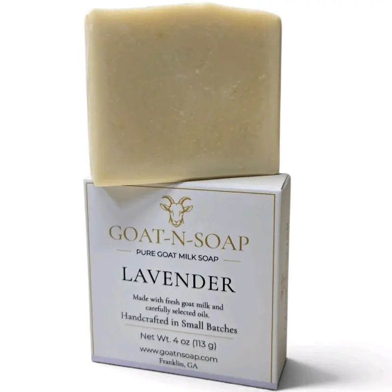 Lavender Pure Goat Milk Soap Bar  Natural Lavender Essential Oil, No Fragrance, No Dyes, Gentle for Sensitive Skin, Handmade Cold Process Soap, Moisturizing & Calming, Non-Toxic, Real Organic Ingredients  Body Care Shea