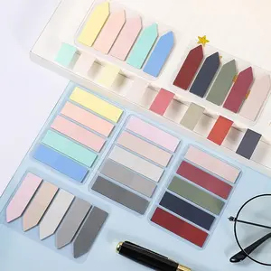 6 packs of Morandi color lanyard guide stickers, colored PET marker stickers, note stickers, convenience stickers, office classification reminder stickers, Office Supplies (600 pieces in total)