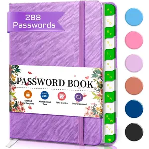 Password Keeper Book - Internet Password Book with Alphabetical Tabs, Portable Password Book for Seniors,  Pocket Size 6.1 * 4.7" Small Password Book for Your Password Management - Purple