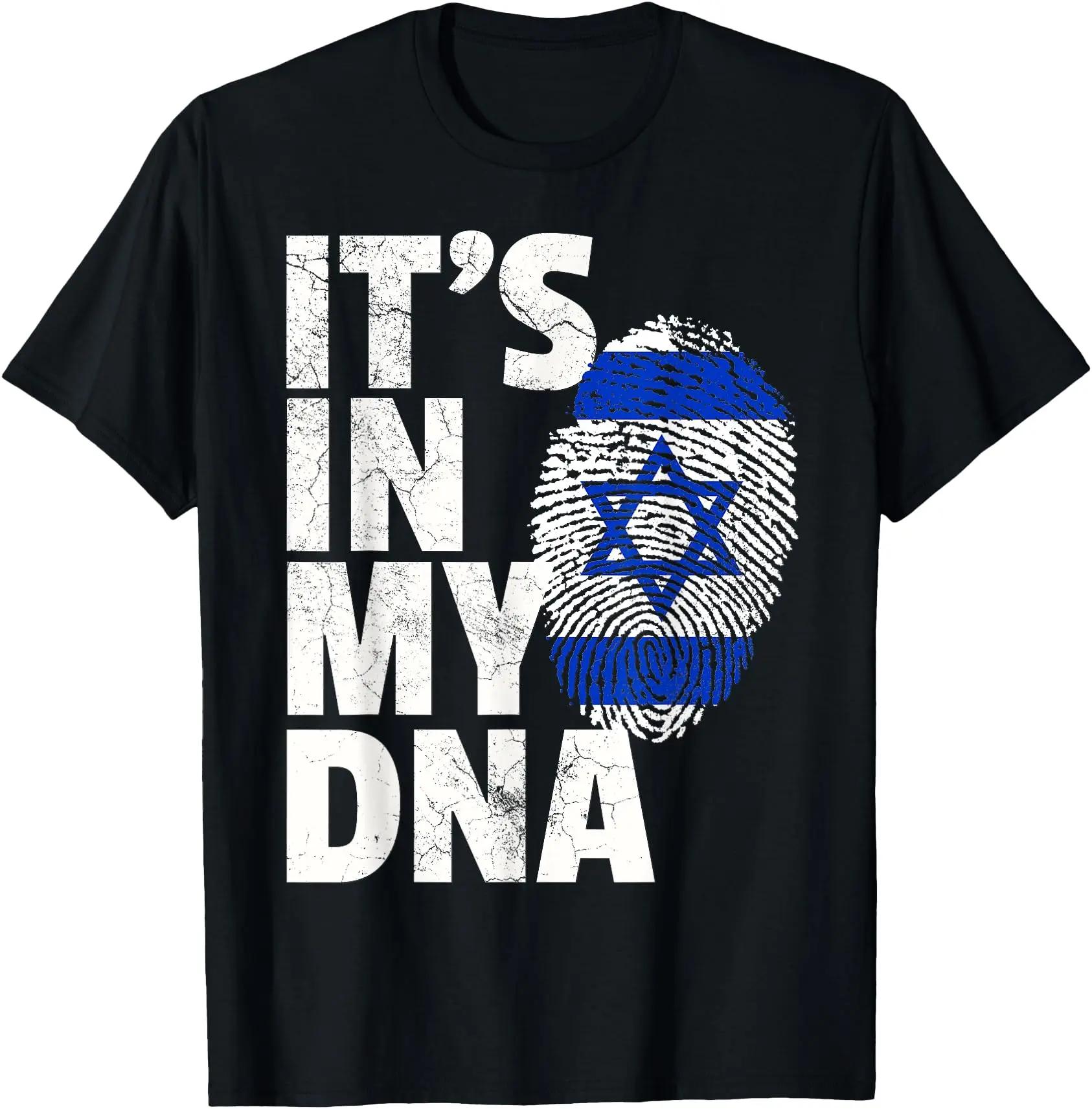 IT'S IN MY DNA Israeli Israel Flag National Pride Roots Gift Unisex T-Shirt Cotton Menswear Man Classic