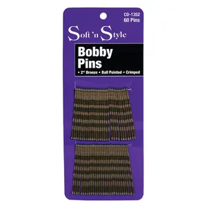 Soft 'N Style Bronze Bobby Pins - 60ct