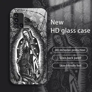 Suitable for [Galaxy A51 5g] New high-end simple environmentally friendly glass mobile phone case New business simple explosion-proof glass mobile phone case Affordable environmentally friendly anti-fall and anti-fingerprint 995