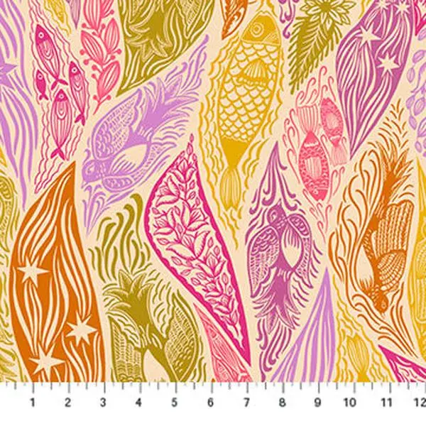 Fabric Anna Maria Textiles Mango Current Shooting Star 108" Wide Back by the Quarter Yard BAMT118-58