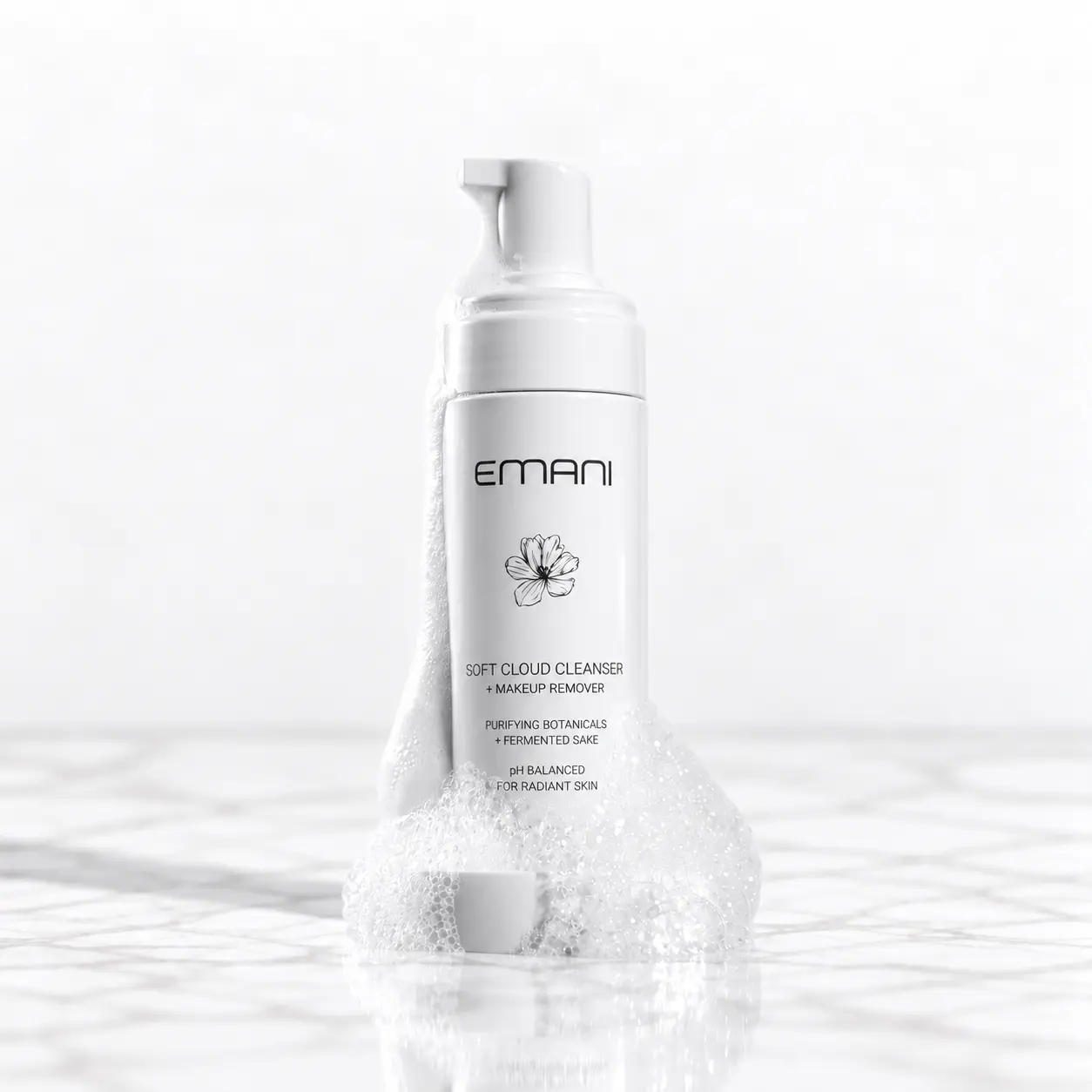 [Emani] Soft Cloud Foam Cleanser for Sensitive Skin | pH-Balanced, Refreshing, Gentle Daily Cleanse