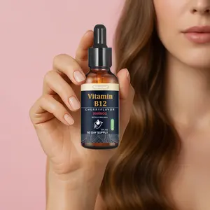 Non-GMO Gluten-Free Vitamin B12 Drops |   5,000 mcg, 2 Fl Oz |   Edible Support for Energy Boost & Brain Health