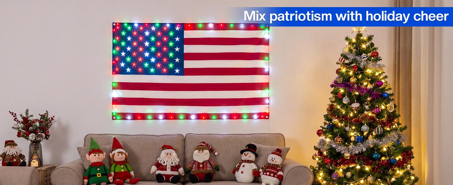 Avatar Controls 3x5FT Smart American Single Side Flag Lights App Control Plug in 4th of July Decorations Lights DIY Color, Music Sync Light Up Patriotic Single Side US Flag Lights for Wall Bedroom, Memorial Day, Independence Day(NOT REMOTE) Avatar Controls 3x5FT Smart American Single Side Flag Lights App Control Plug in 4th of July Decorations Lights DIY Color, Music Sync Light Up Patriotic Single Side US Flag Lights for Wall Bedroom, Memorial Day, Independence Day(NOT REMOTE)