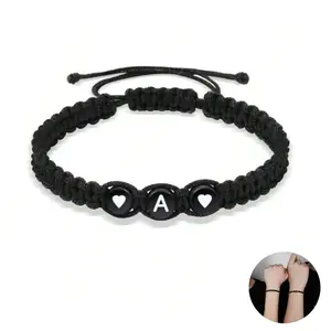 New 26 Letters Handwoven Bracelet Jewelry for Women, Delicate Love Couple Bracelet, Mother's Day Bracelet