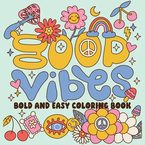 Kids' Bold Easy-Use Coloring Book - Pencil Safe, Roomy Bold Lines, Flowing Patterns, Lift the Spirit Positivity, Crayon-Gel Pen Compatible Children's Literature & Art Book