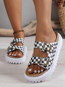 2026 Women’s Summer New Arrivals: Leopard Print, Black Khaki, Brown, Black and White. Adjustable buckle, versatile, slip-resistant, thick-soled sandals. Soft sole, comfortable, perfect for vacation. Internet celebrity favorite. Beach sandals.