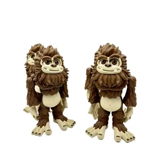 Big Foot Flexi - Fun Wobbly 3D Printed Desk Creature for Collectors and Cryptid Fans
