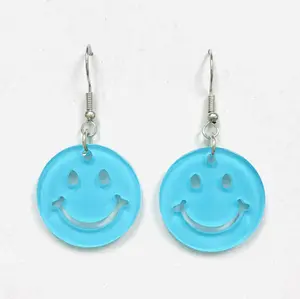 Cute Smiley Face Turquoise Color Kawaii
