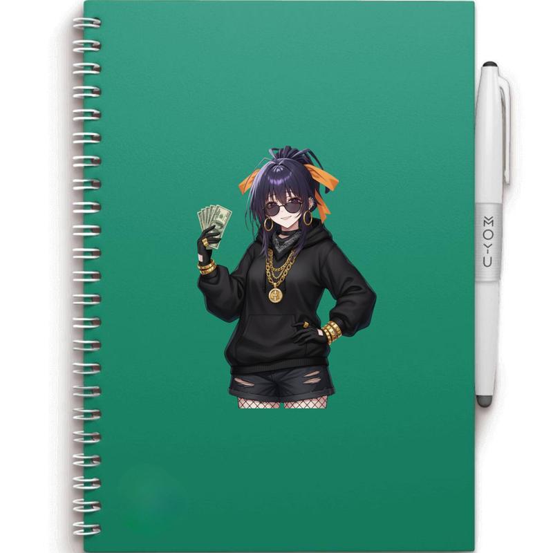 Akeno Himejima in Street Style Sticker, Money Hustler Waifu, Gangsta Anime Girl Aesthetic