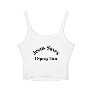 Funny Women's Tank Top for Spray Tan Artists, Summer Camisole Shirt, Spaghetti Strap Singlet, Tan-Ready Cami Tank, Novelty Gift for Tanning