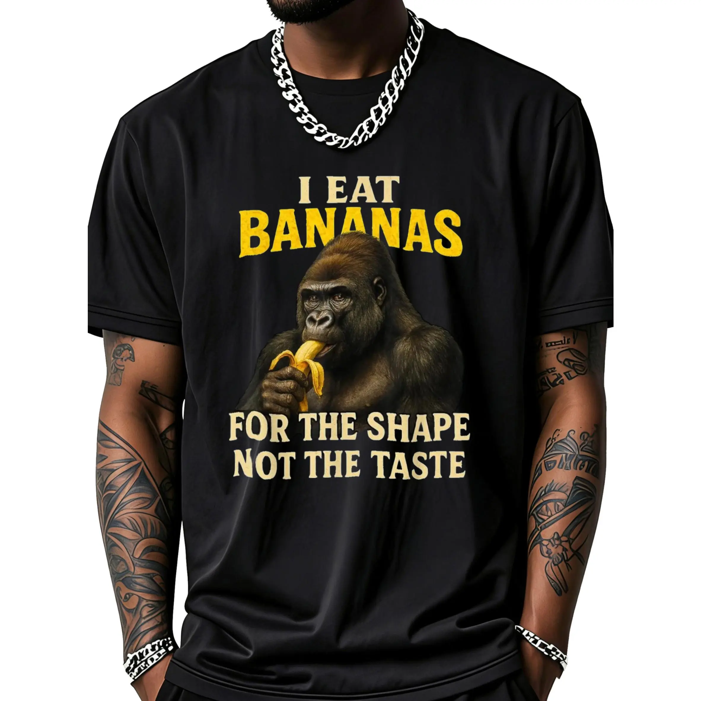 I Eat Bananas For Shape Not Taste T-Shirt Unisex Clothing Streetwear