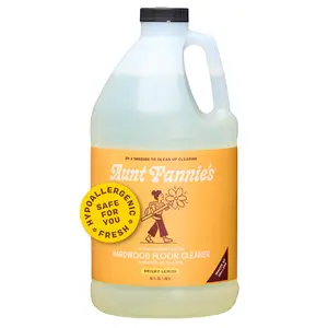Aunt Fannie's Ultra Concentrated Hardwood Floor Cleaner, Vinegar-Free Plant Based Hardwood Floor Cleaner for Mopping, Bright Lemon Scent, 64 oz. (Pack of 1)