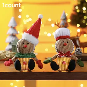 Christmas Glowing Gingerbread Man Figurine Night Light, Festive Party Decor, Home Decoration, Holiday Lighting Accessory