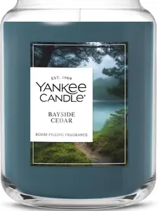 Yankee Candle Bayside Cedar Scented Candle 22oz Large Jar with 150 Hour Burn Time Giftable Room Filling Fragrance