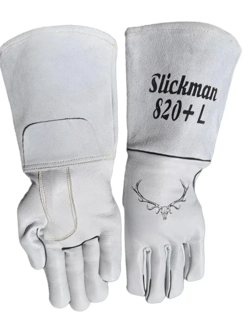 Slickman 820 Plus Elk Skin Welding Glove with Liner for Enhanced Protection and Hybrid Design ( Single Pair )