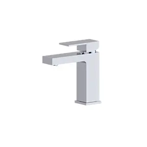 Aquamoon Milan Collection Single Lever Bathroom Vanity Faucet Chrome Finish