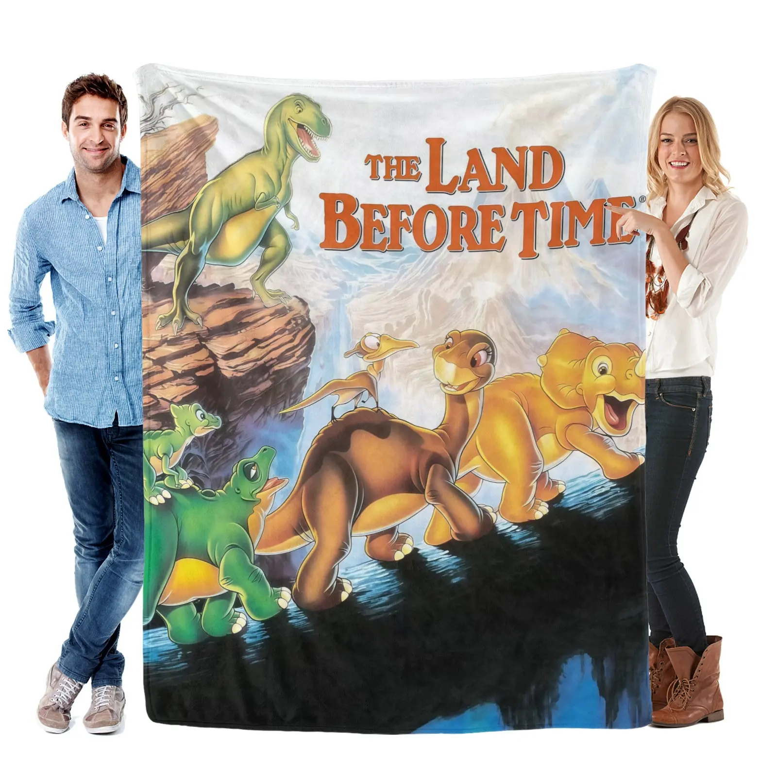 The Land Before Time Soft Flannel Throw Blanket, Cozy Lightweight Option for Sofa, Bed, Couch, Ideal Birthday Gift, Soft Blanket, Vintagesoft Blankets
