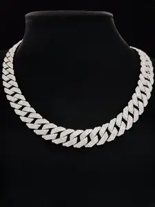 16mm Wide Miami Cuban Chain Necklace, Cuban Link Necklace, Fashionable Punk Style Jewelry for Party, Daily Clothing Decor, Trendy All-match & Exquisite Jewelry for Birthday Gift