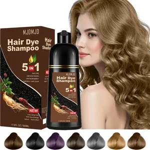 Blonde Brown Hair Dye Shampoo 5-in-1, Instant Hair Color Shampoo for Gray Coverage, Color in 10-15 Minutes, Natural Plant-Based Formula, Long-Lasting & Easy to Use for Women & Men, Paraben-Free, Hypoallergenic, 500ml / 16.9 Fl Oz