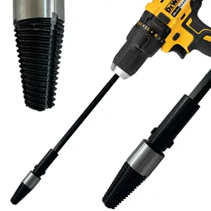 Keyfit Tools SpeedQueen Professional Sprinkler Nipple Extractor Ez-Out Fitting Removal Tool Drill Powered Speed Remove Broken Risers in Seconds ~1/2" & 3/4" ~QuadSplit Teeth Precision CNC Machined