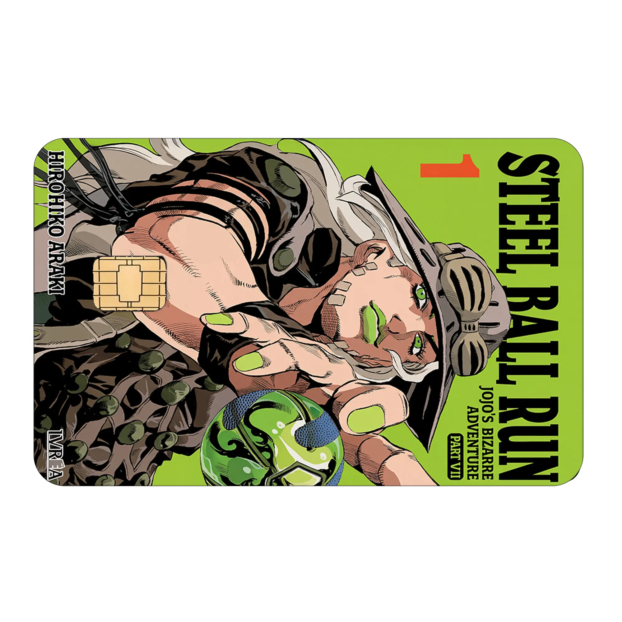 JoJo Bizarre Adventure Credit Card Sticker, Johnny Joestar Gyro Zeppeli Design, Anime Debit Card Skin, Manga Style Card Cover Gift for JoJo Fans