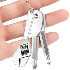 Heavy Duty Industrial Keychain, Mechanic Style Tool Keyring, Automotive Repair Themed Accessory, Creative Wrench Hardware Keychain, Durable Key Ring for Car Enthusiasts and Mechanics.