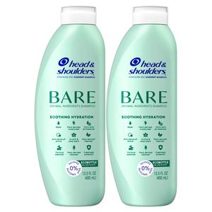 Head & Shoulders Bare Soothing Hydration Dandruff Shampoo, Anti-Dandruff Treatment, 13.5 FL OZ (2 pack)
