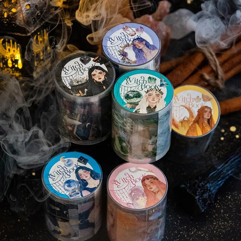 Magic Themed Washi Tape, 6 Counts/set Waterproof PET Tape, Creative DIY Decorative Craft Tape for Scrapbooking, Journaling, Gift Wrapping