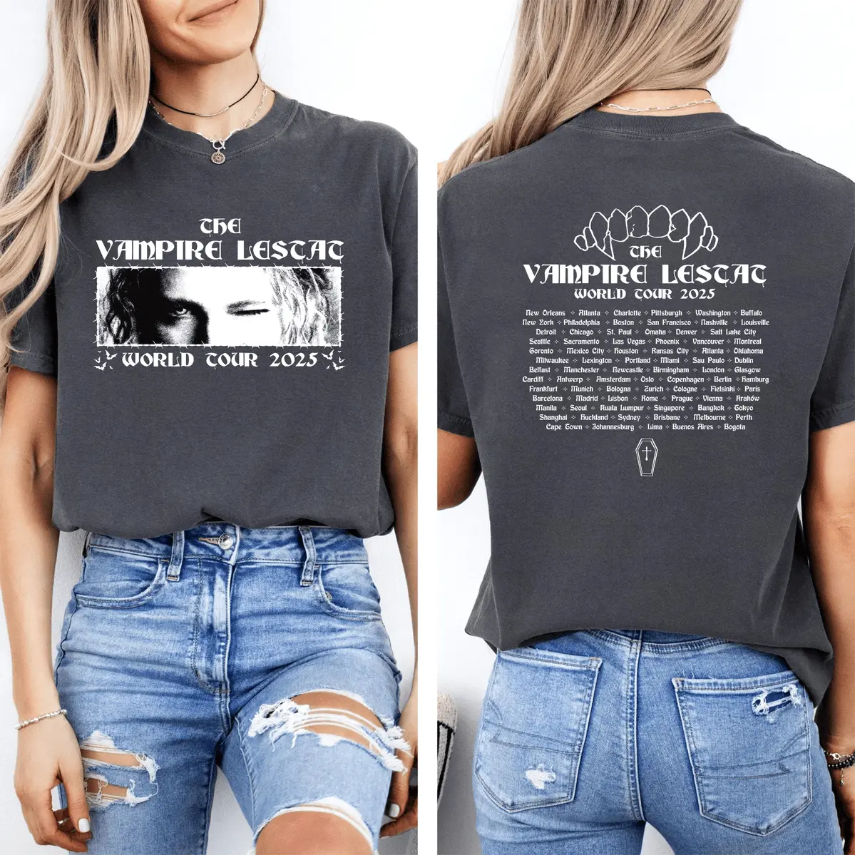 The Vampire Lestat Tour 2025 - Interview With The Vampire - Menswear T-Shirt Top Streetwear Casual Short Sleeve Round Ne_730 Relaxed Fit Cotton Tee For Men & Women