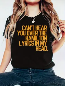 100% Cotton Unisex Vintage Historic Hamilton Quote T-Shirt - Printed Short Sleeve T-Shirt Top - Casual Sport Style - Comfortable & Breathable For All Season Everyday Piece