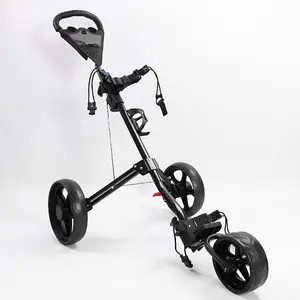 Golf cart, three-wheeled ball bag trolley, foldable storage golf cart