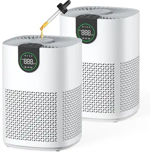 2 Pack Air Purifiers for , Air Purifiers for Bedroom Large Room up to 1200 sq.ft with H13 HEPA Washable Filter, , PM2.5 Display, Sleep Mode, Auto Mode for Dust, , Pets Hair
