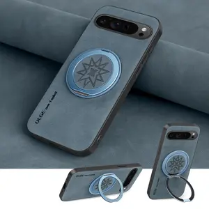 Dicoaster X, 360° Rotating Magnetic Stand for Google Pixel 10/10pro/10proXL Pixel 9/9pro/9xl/9A Pixel 8A/8pro/8 Pixel 7/7PRO/7A Case, Luxury artificial leather Case for Pixel 9 Phone Case, Fit for Car Holder, Playability and decompression