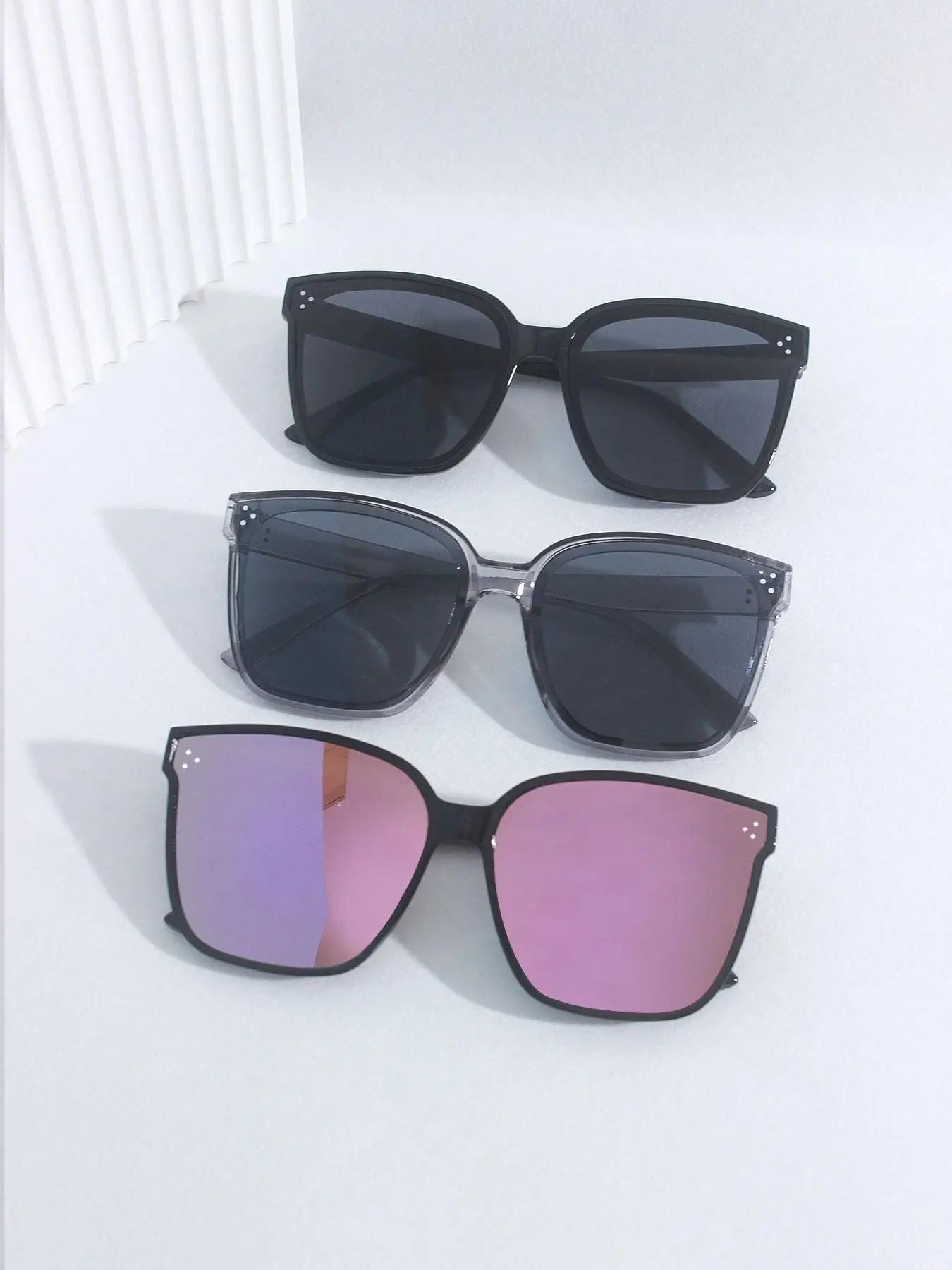 Simple Thin Sunglasses for Everyday Use, Summer Modern Fashion Black Sunglasses, New Fashion Travel Accessories for Women & Men