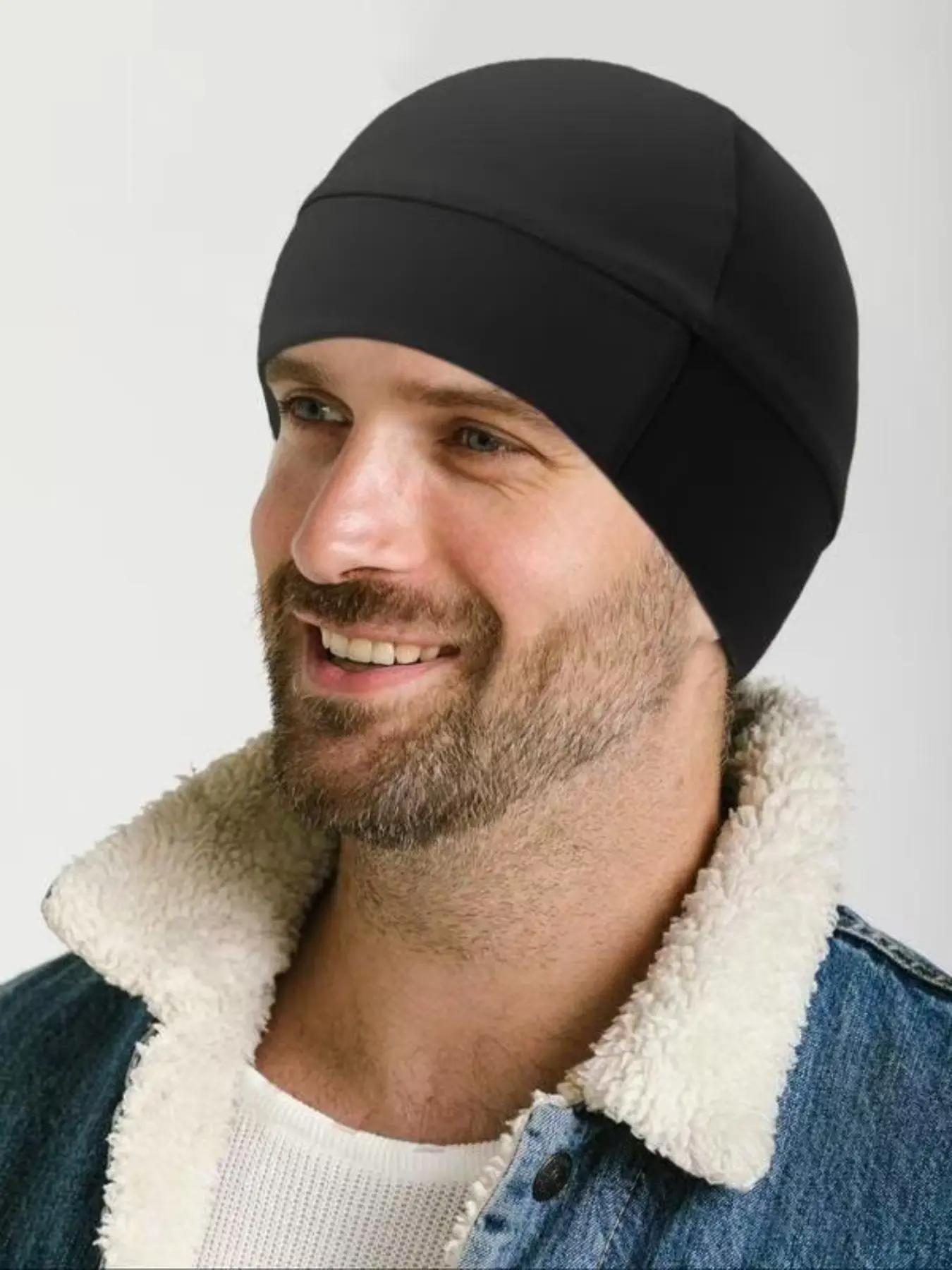 1-Piece Cooling Skull Cap, Helmet Hard Hat Liner, Bald Cap, Sweat-Wicking Beanie for Men’s & Women’s Running, Cycling