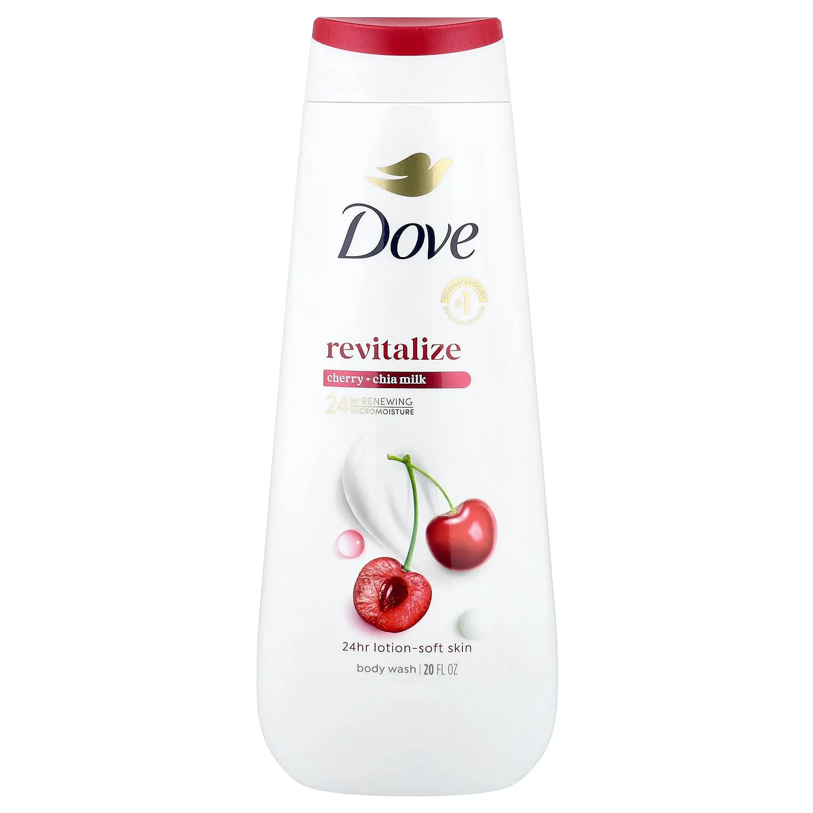 Dove Revitalize Body Wash, Cherry + Chia Milk, 20 fl oz