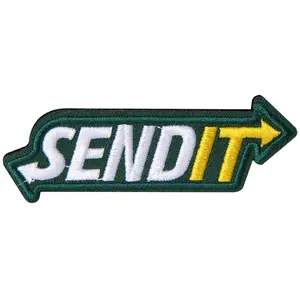 Send It Morale Patch, 1 Count Creative Applique with Embroidered Hook & Loop Fastener for Backpacks, Dog Harnesses, Military Vests, Gym Bags, Hats, Helmets