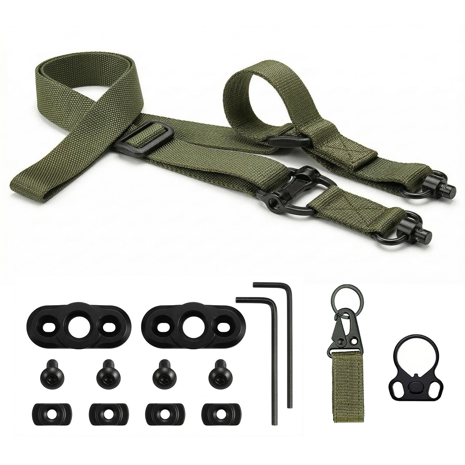 Professional Multi-Purpose Tactical Carry Strap - Adjustable 2-Point System with Quick-Release Buckles & Reinforced Mounting Straps