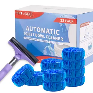 32&1 Automatic Toilet Bowl Cleaners Block & Bath Mirror Brush Set ｜home essentials｜for Effective Cleaning Includes Toilet Block & Mirror Brush for Versatile Cleaning Needs