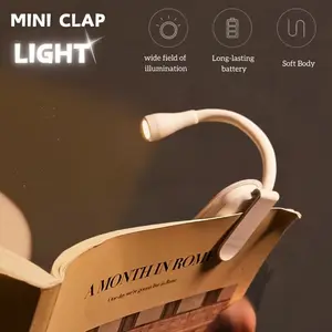 Mini Clip-On Lamp Student Dormitory Study Book Reading Bedside USB Charging Light, Portable Night Light, Touch Three-Level Dimming + USB Charge, Usb Powered Lighting