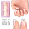 NOVO OVO Half Cover Nail Tip Press-On Soft Gel Nails - Pre-Painted Soak-Off for DIY Acrylic Extensions, Manicure & Gel Nails at Home (No Glue, Top Coat, UV Lamp)