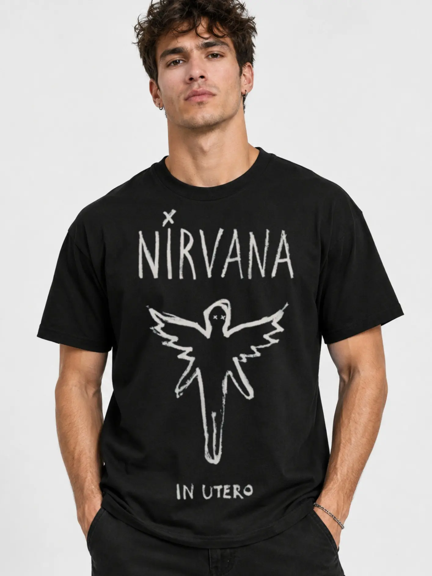 Nirvana In Utero Angel Graphic T-Shirt, Vintage 90s Grunge Rock Tee, Unisex Shirt, Sweatshirt, Hoodie